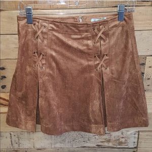 Camel Suede Skirt - She and Sky